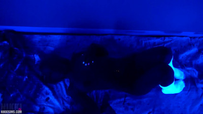 NikkiSims Black Light Painting Full LEWD