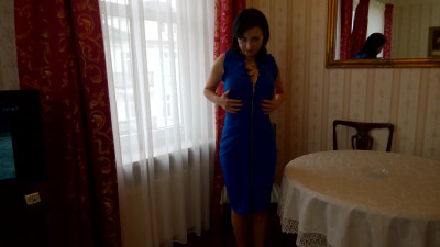 Wanilianna Blue Dress And Yellow Nylons LEWD